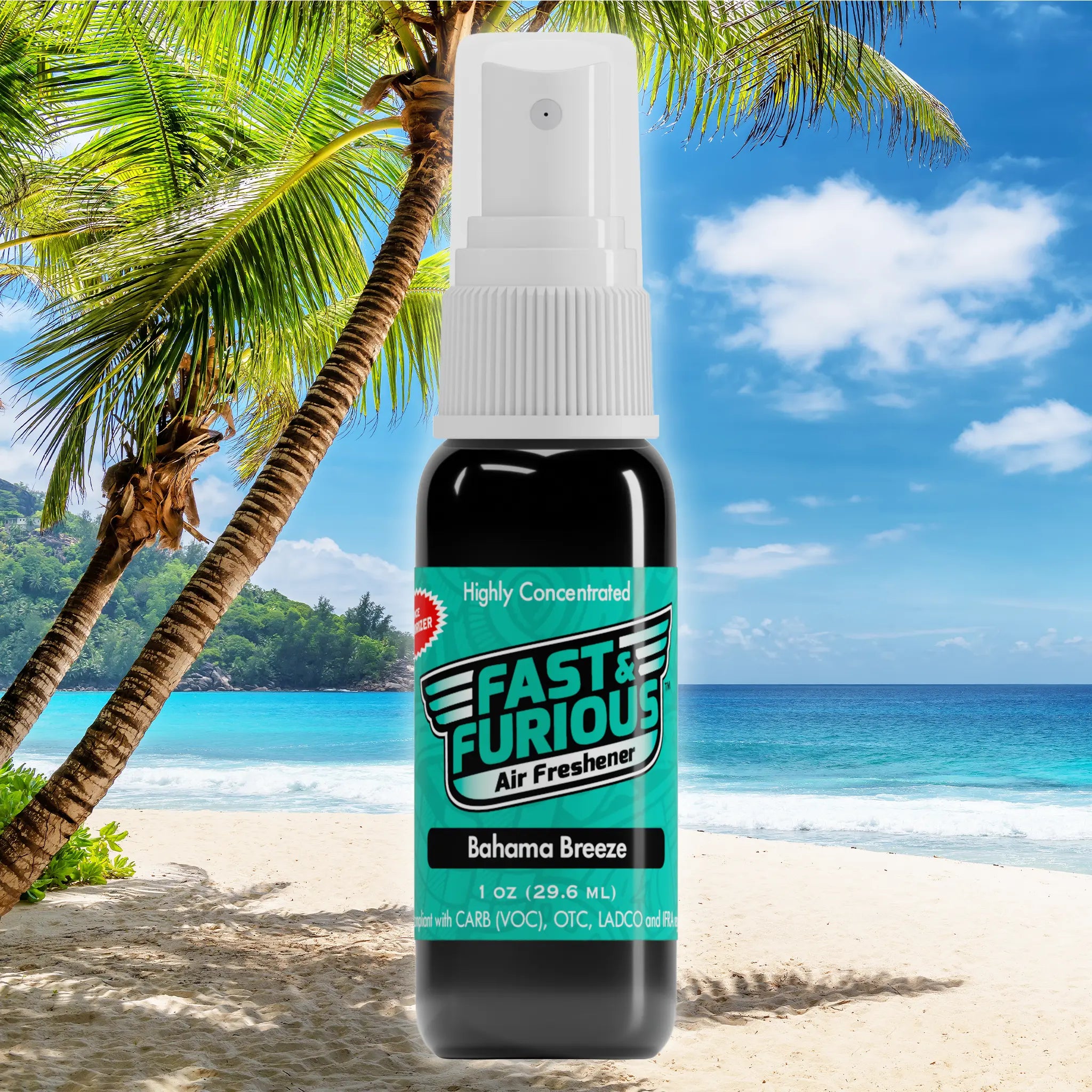 Fast & Furious Mini Air Fresheners (1 FL OZ) Fragrance: Bahama Breeze