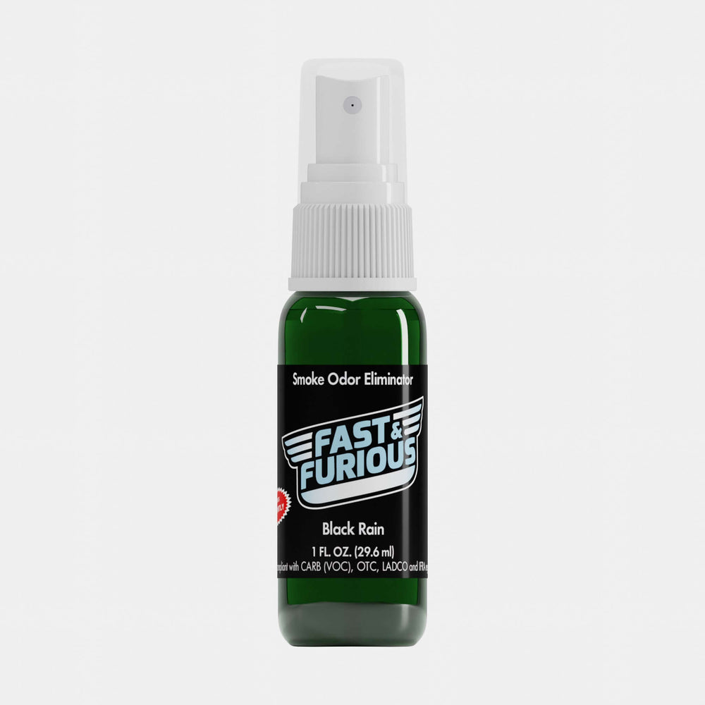 Fast & Furious Smoke Odor Eliminator - Black Rain Scent (1 fl. oz.) Orthographic