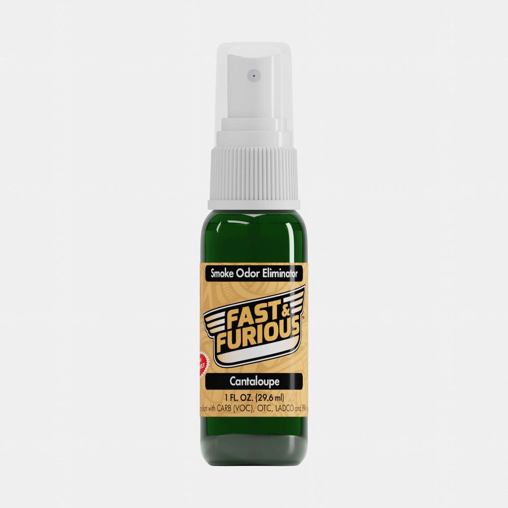 Fast & Furious Smoke Odor Eliminator - Cantaloupe Scent (1 fl. oz.) Orthographic