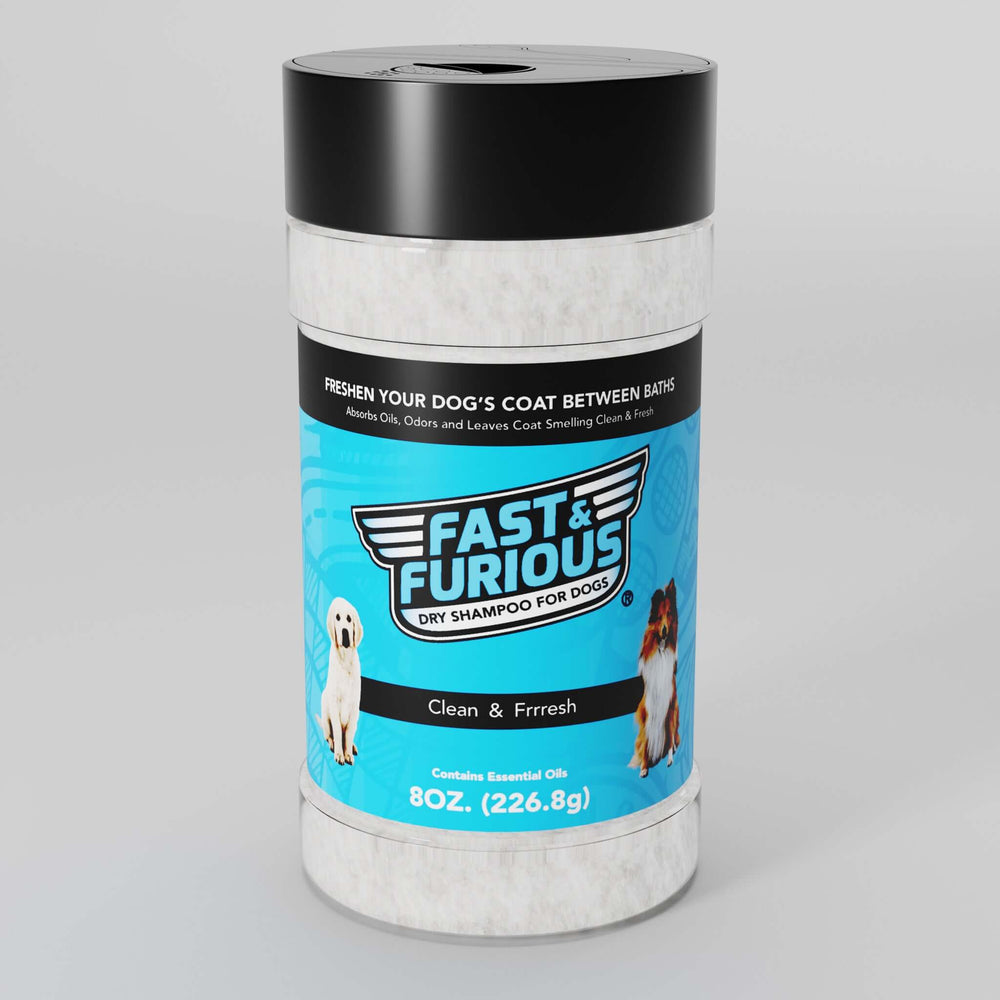 Fast & Furious Dry Shampoo for Dogs - Clean & Frrresh Scent Size: 8oz