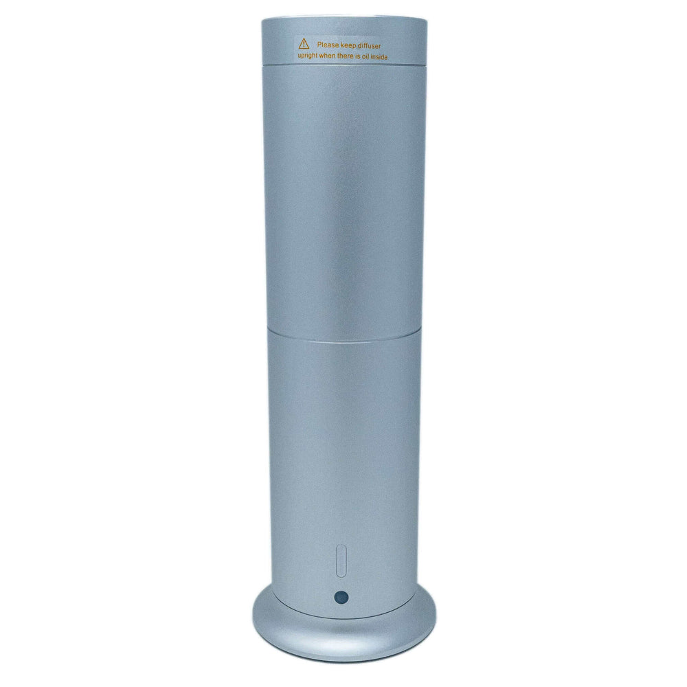 Rechargeable Studio Scent Diffuser - Cold-Air Waterless Fragrance Oil Diffuser for Homes, Apartments, and Offices Color: Silver Front