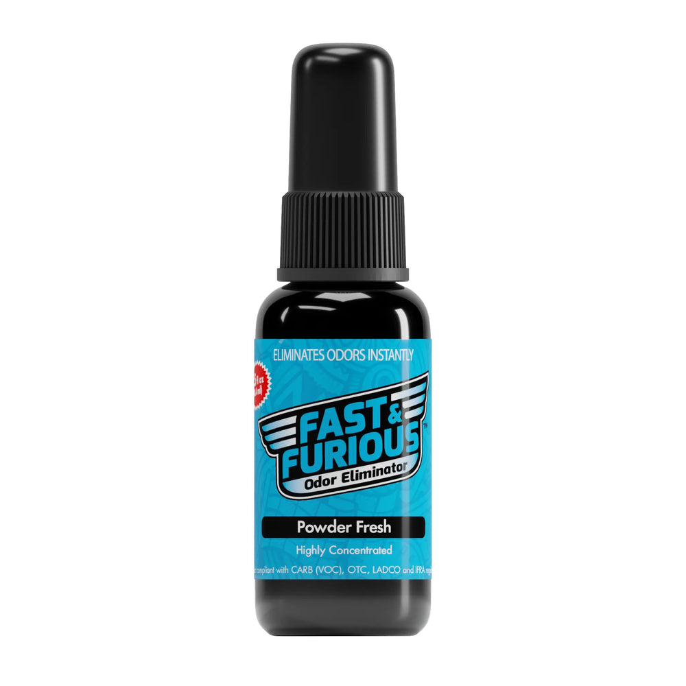 Fast and Furious Odor Eliminator - Powder Fresh Scent Size: 1.5 fl oz