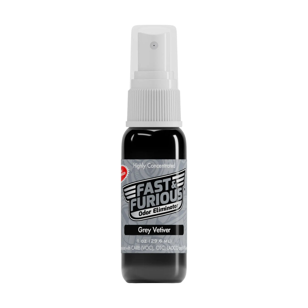 Fast and Furious Odor Eliminator - Grey Vetiver Scent Size: 1 fl oz