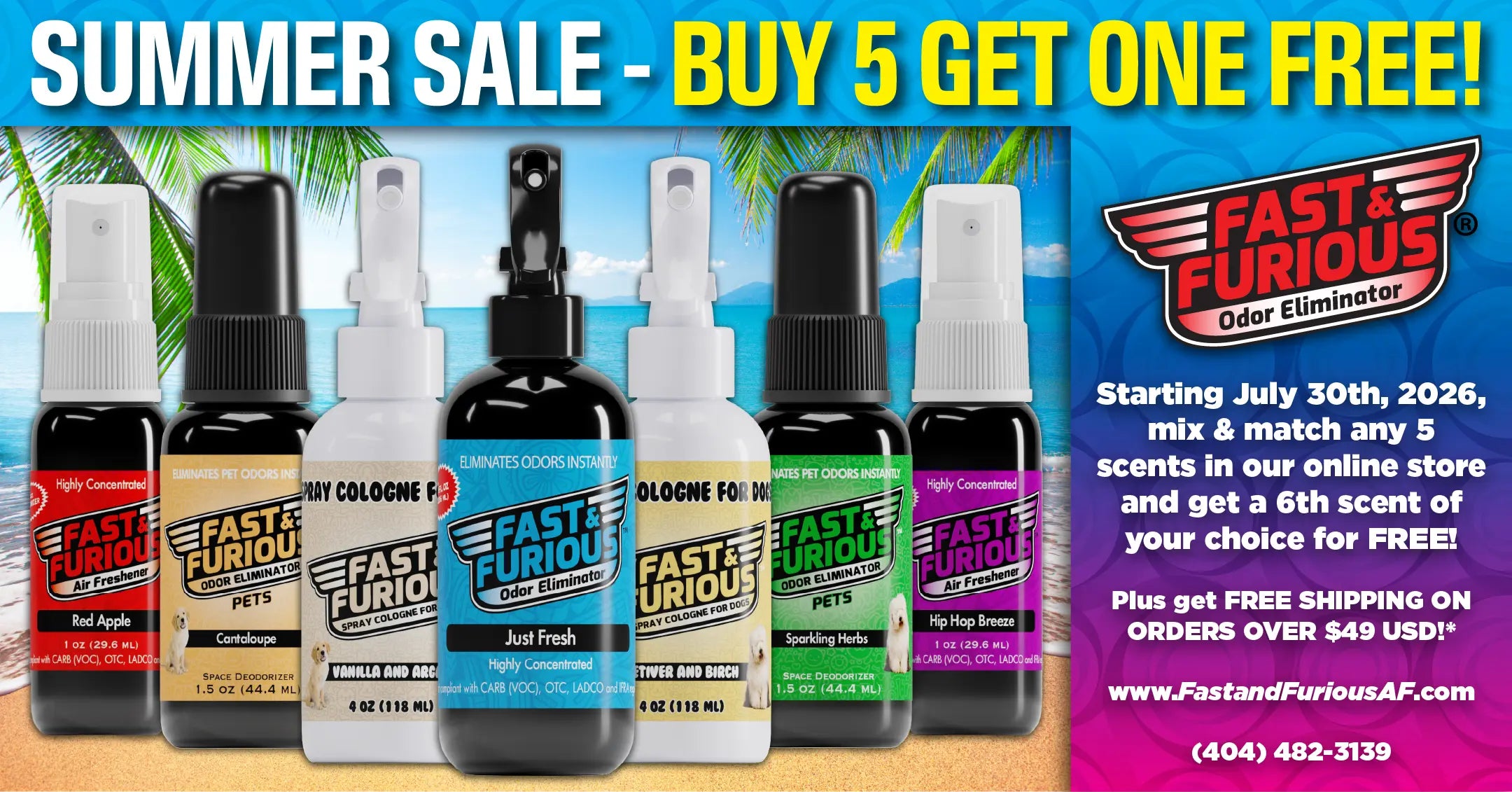 LANDSCAPE BANNER - Summer Sale, Buy 5 Air Freshener Sprays Get One Free