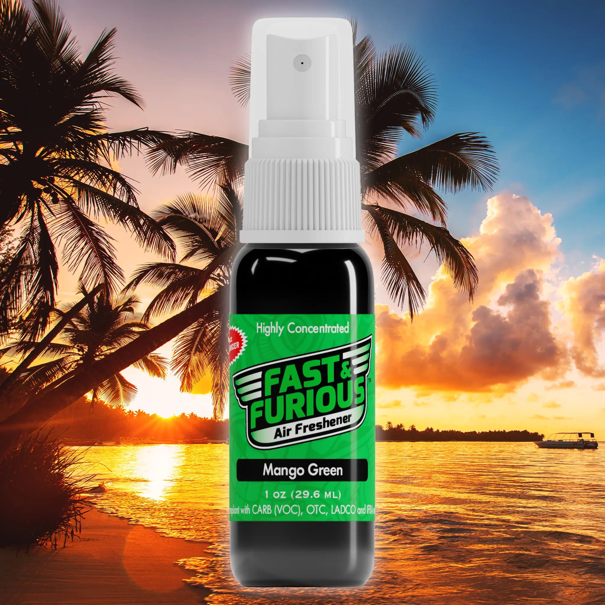 Fast & Furious Mini Air Fresheners (1 FL OZ) Fragrance: Mango Green