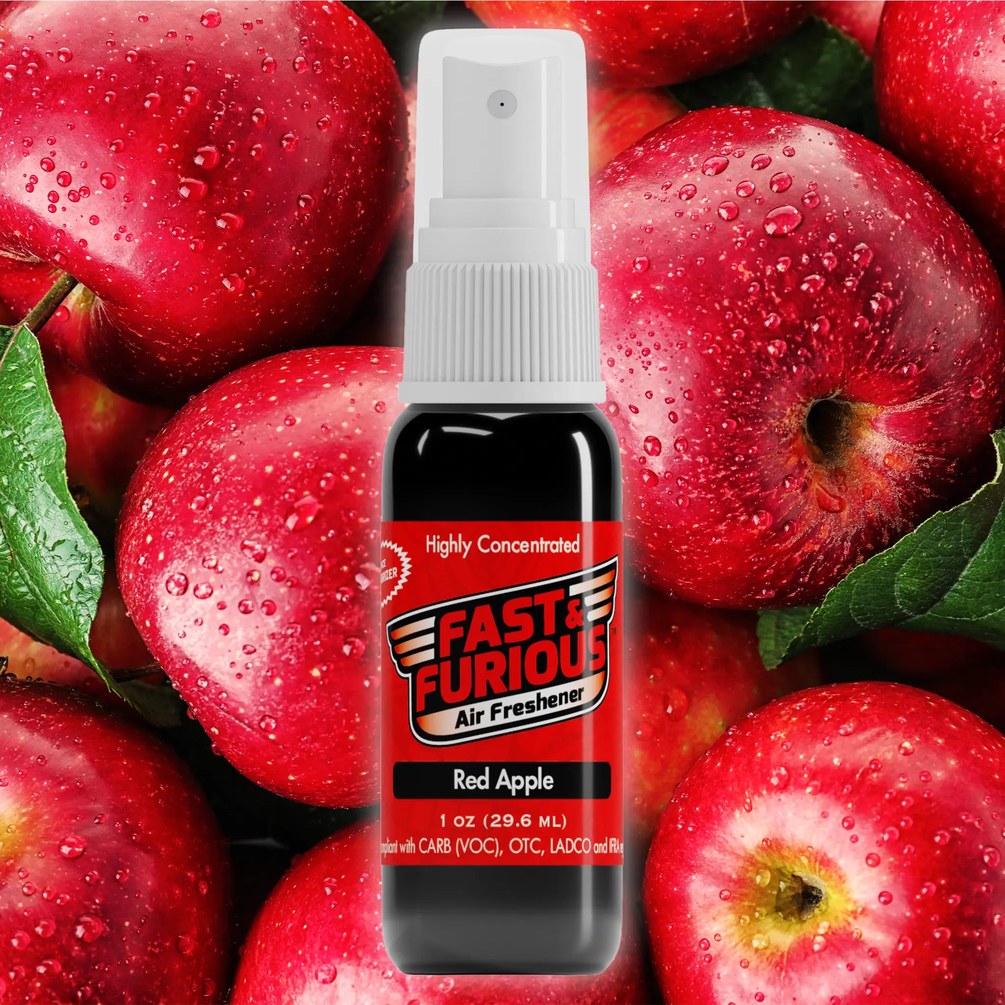 Fast & Furious Mini Air Fresheners (1 FL OZ) Fragrance: Red Apple