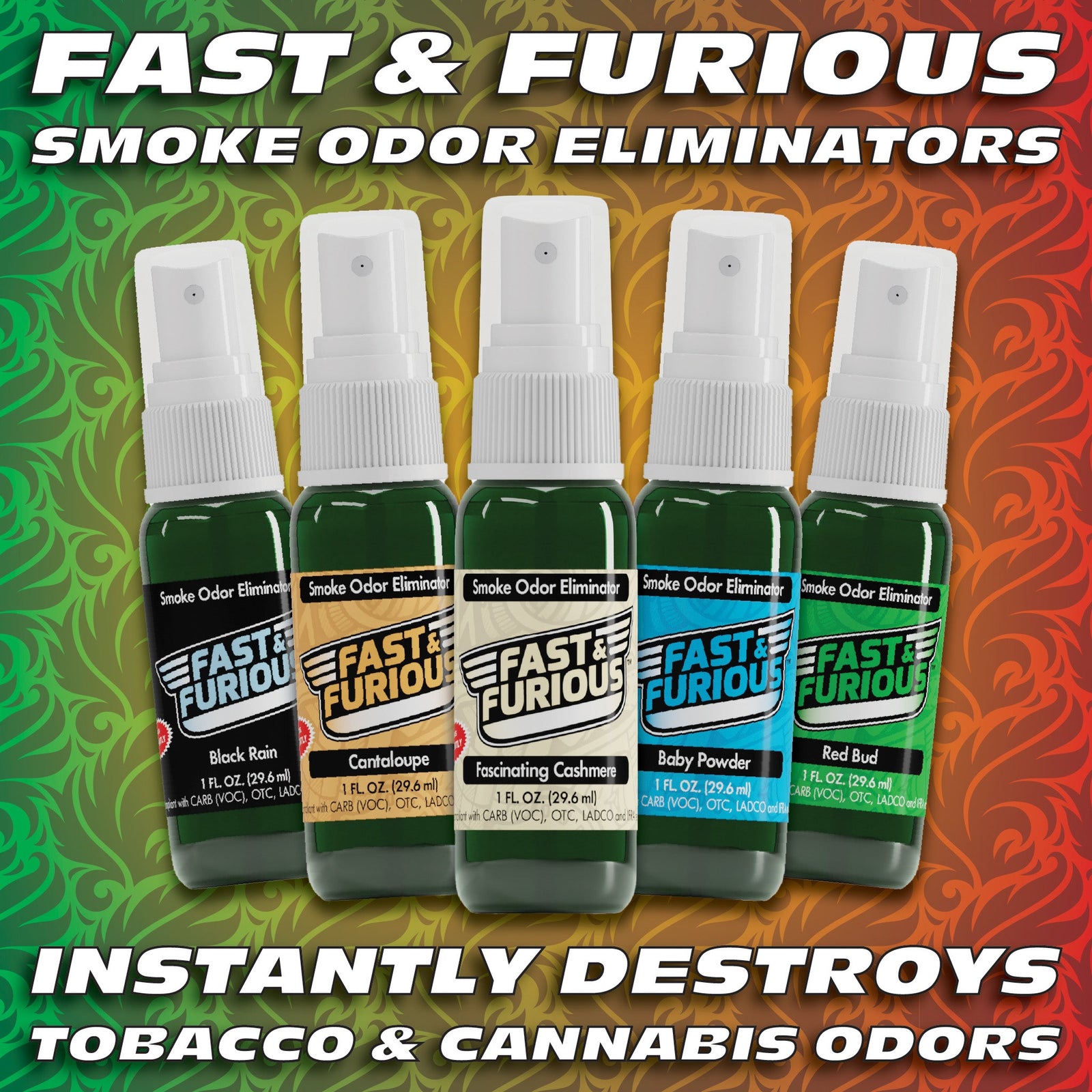 Fast & Furious Tobacco & Cannabis Smoke Odor Eliminators