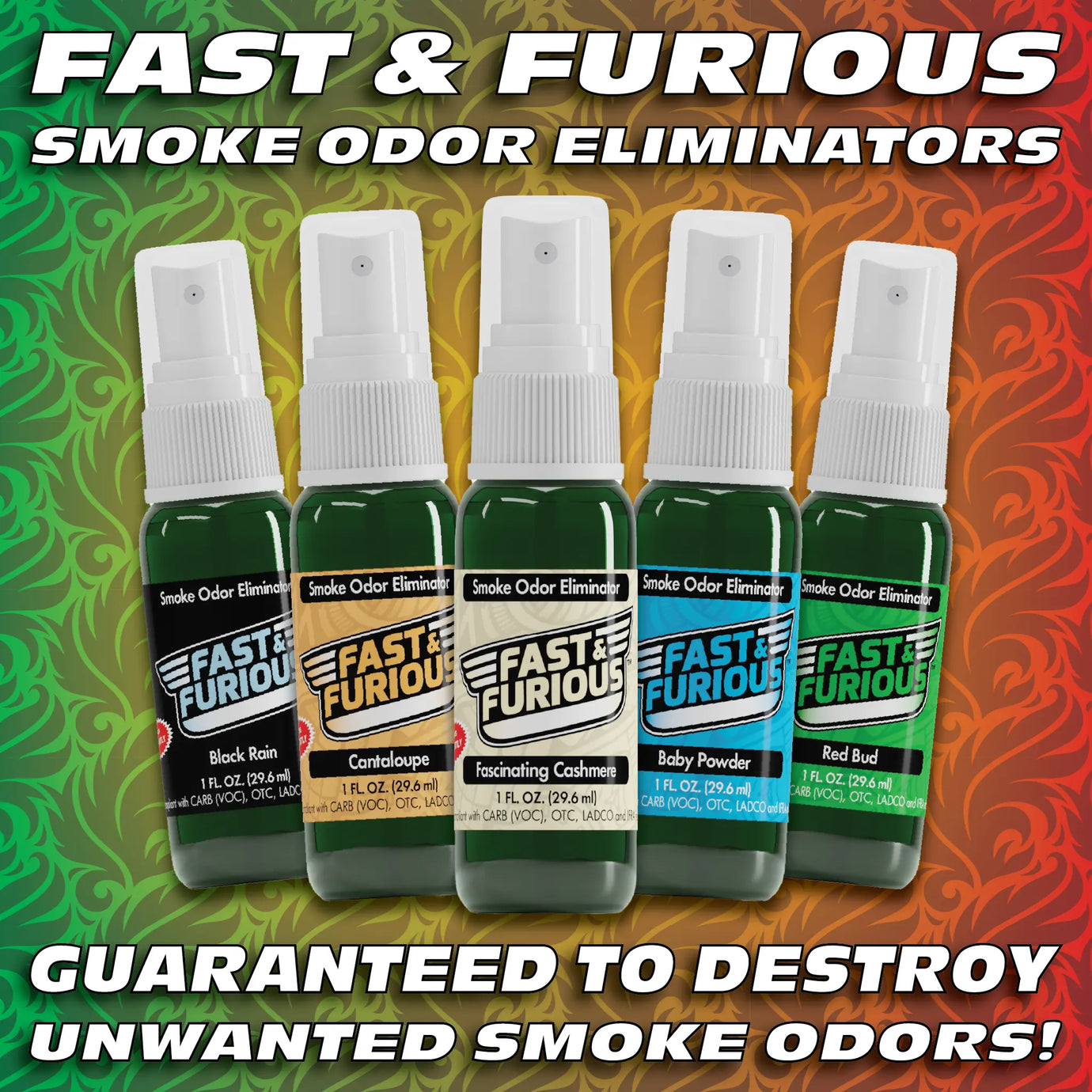 Fast & Furious Smoke Odor Eliminators are Guaranteed To Destroy Unwanted Smoke Odors Odors