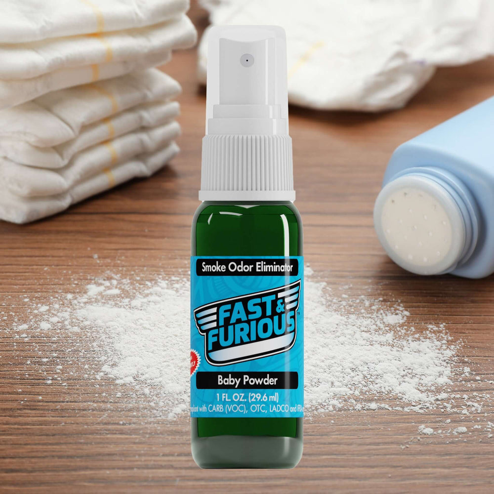 Fast & Furious Smoke Odor Eliminator - Baby Powder Scent (1 fl. oz.)