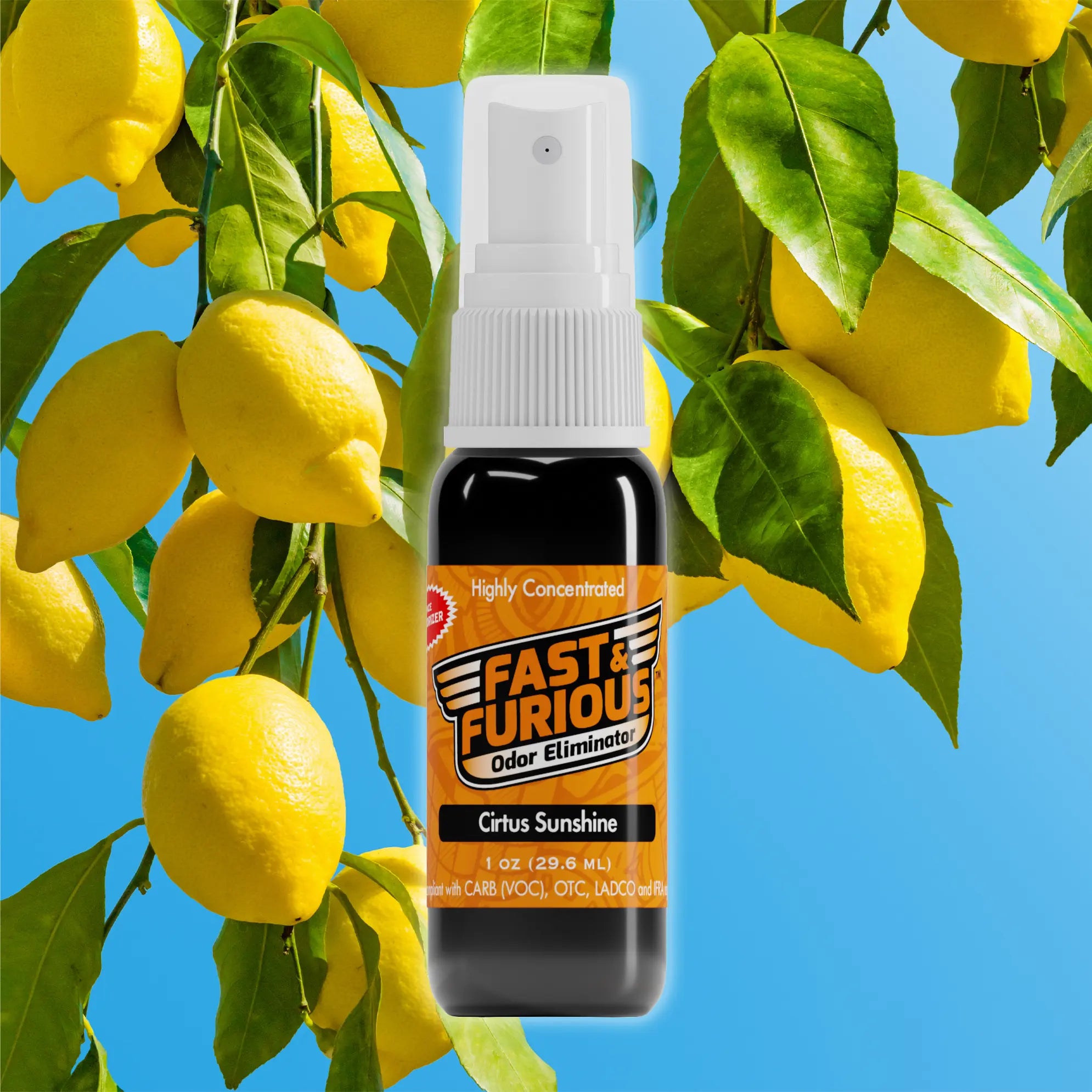 Fast and Furious Odor Eliminator - Citrus Sunshine Scent Size: 1 fl oz Creative