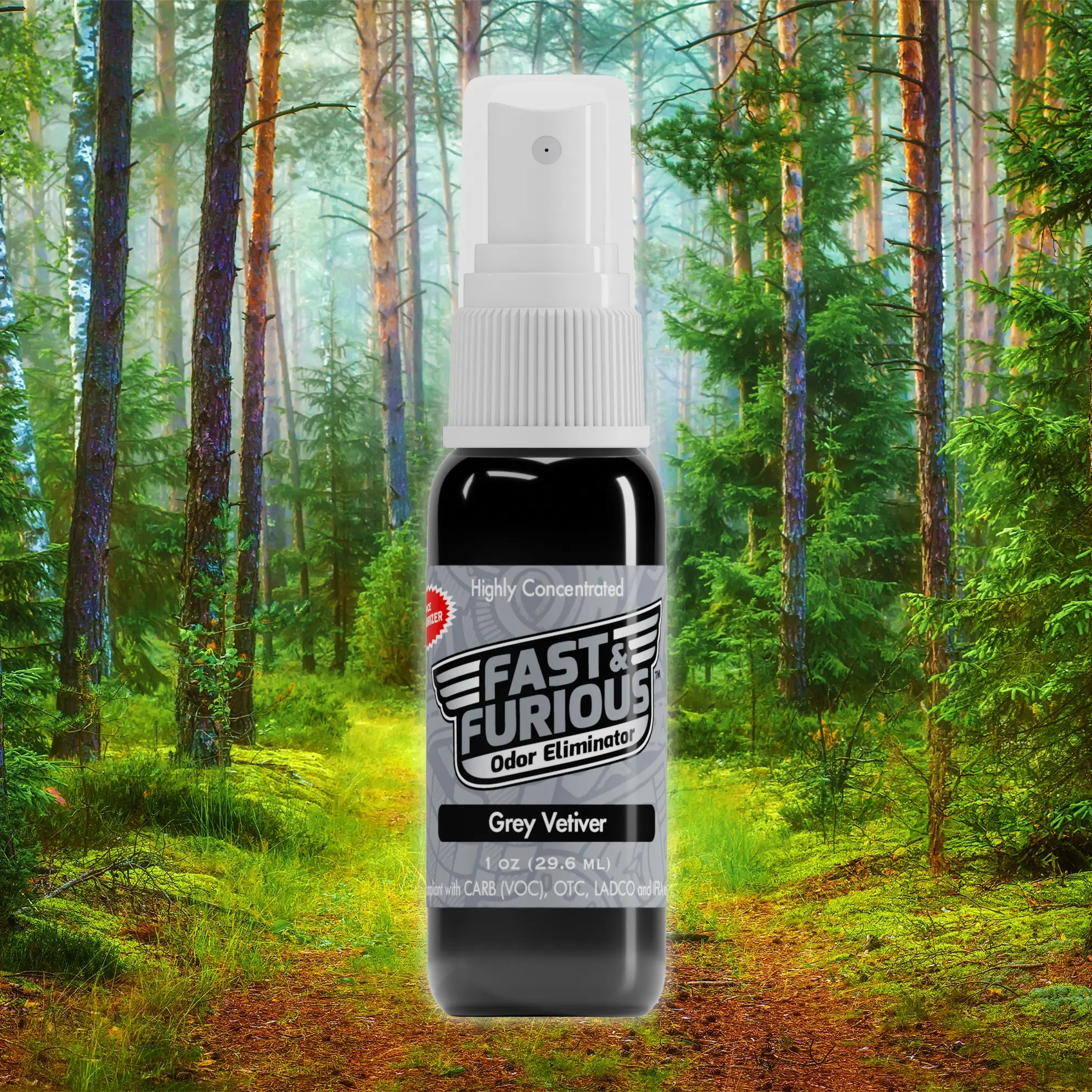 Fast and Furious Odor Eliminator - Grey Vetiver Scent Size: 1 fl oz Creative