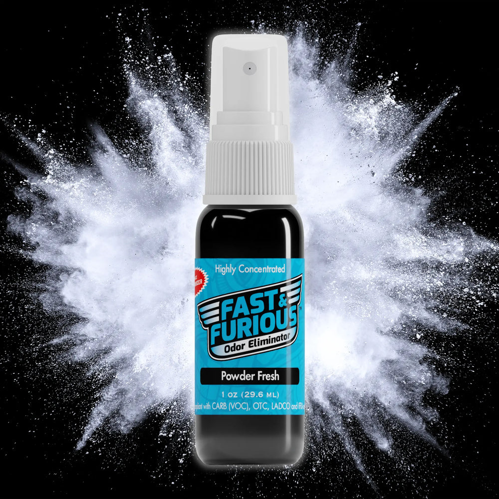 Fast and Furious Odor Eliminator - Powder Fresh Scent Size: 1 fl oz Creative