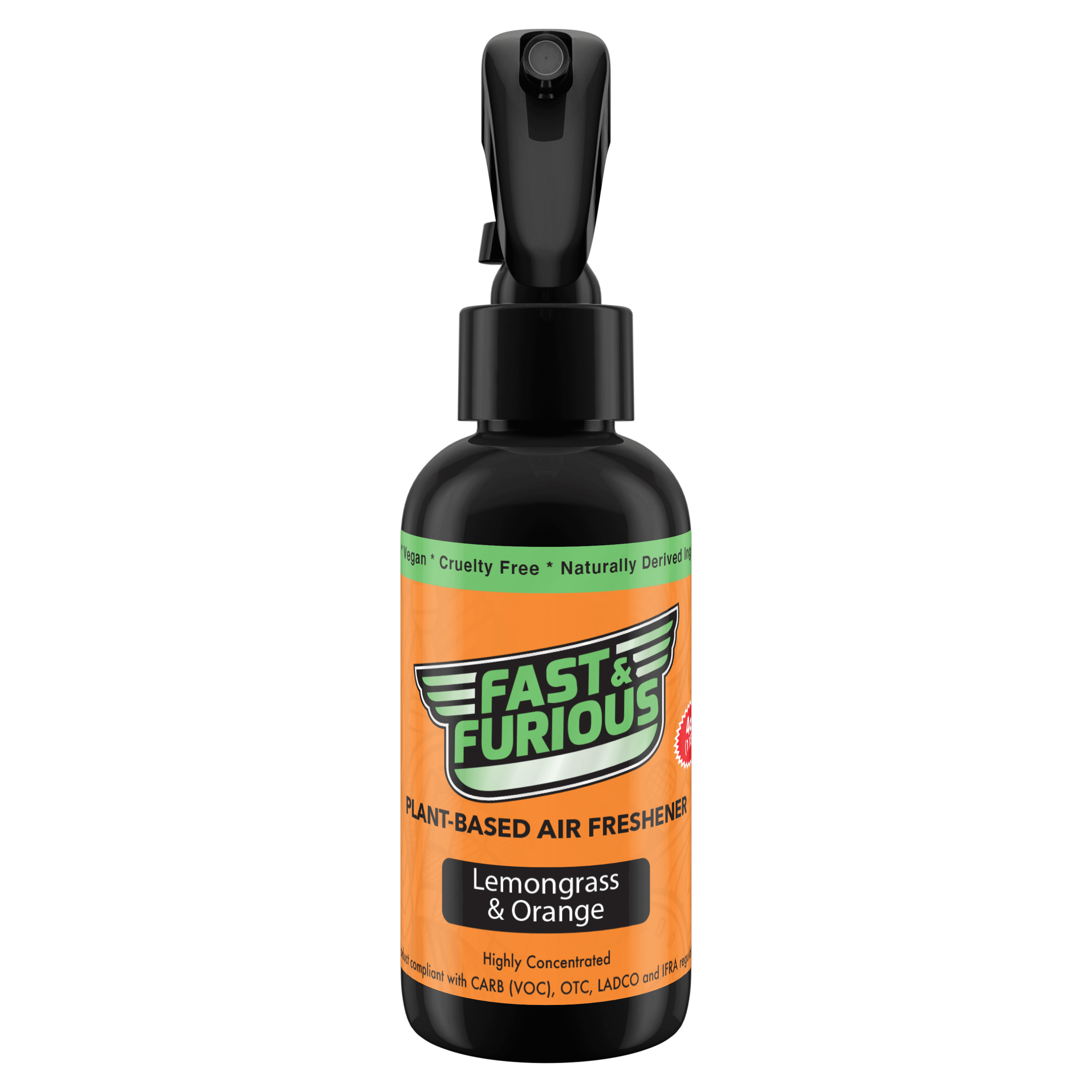 Fast and Furious Plant-Based Air Freshener - Lemongrass & Orange Scent